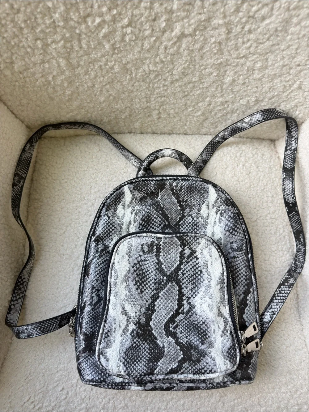 Snake-Print Backpack